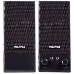 SVEN SPS-604, чёрный, акустическая система 2.0, мощность 2х2 Вт(RMS)