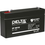 Батарея DELTA серия DT, DT 6012, напряжение 6В, емкость 1.2Ач (разряд 20 часов),  макс. ток разряда (5 сек.) 16.2А, макс. ток заряда 0.36А, свинцово-кислотная типа AGM, клеммы F1, ДxШxВ 97х24х51мм., вес 0.29кг., срок службы 5 лет./ Battery DELTA ser