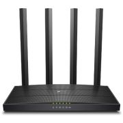 Маршрутизатор/ AC1200 Dual-band Wi-Fi gigabit router, up to 867 Mbps at 5 GHz + up to 300 Mbps at 2.4 GHz, support for 802.11ac/n/a/b/g standards, Wi-Fi On / Off buttons, 5 Gigabit ports, 4 fixed antennas