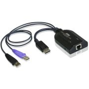 Модуль удлинителя, Display port+KBD+MOUSE USB,  50 метр., для подкл. комплекта перключат. KN2124v/2140v/4124v/4140v/2116A/2132/4116/4132; KM0532/0932/0032, макс.разреш. 1920х1200, RJ45+HD-DP+USB A-тип, Female+2xMale, без Б.П., (DDC2B) [KA7169]/ATEN/