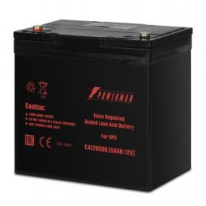 Батарея POWERMAN Battery CA12500, напряжение 12В, емкость 50Ач, макс. ток разряда 500А, макс. ток заряда 15А, свинцово-кислотная типа AGM, тип клемм M1, Д/Ш/В В229/138/208, 16.2 кг./ Battery POWERMAN Battery CA12500, voltage 12V, capacity 50Ah, max.