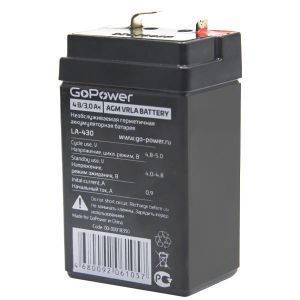 Аккумулятор свинцово-кислотный GoPower LA-430 4V 3Ah (1/20)