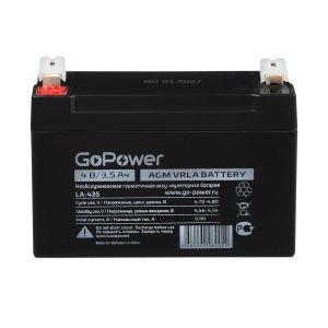 Аккумулятор свинцово-кислотный GoPower LA-435 4V 3.5Ah (1/20)