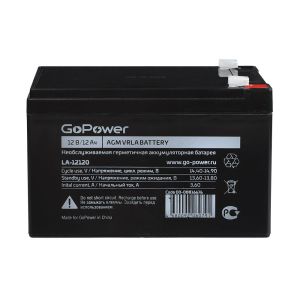 Аккумулятор свинцово-кислотный GoPower LA-12120 12V 12Ah (1/4)