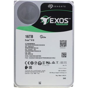 Жесткий диск/ HDD Seagate SAS 16Tb Exos X18 12Gb/s 7200 256Mb 1 year warranty