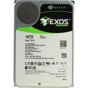 Жесткий диск/ HDD Seagate SATA 16Tb Exos X18 6Gb/s 7200 256Mb 1 year warranty