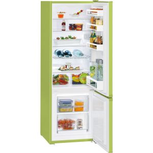 Холодильник Liebherr/ 161.2x55x63, объем камер 212+53, морозильная камера снизу, зеленый