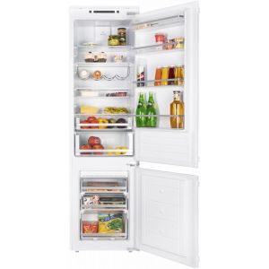 Холодильник встраиваемый MAUNFELD/ Тип: двухкамерный со статической системой в холодильном и NoFrost в морозильном отделении.Тип установки: встраиваемый.Общий/полезный объем, л: 285/281.Управление: Электронное.Класс энергопотребления: A+.Тип хладоге