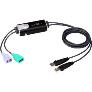 Переключатель, электрон., KVM+Audio,  1 user USB+VGA =>  2 cpu USB+VGA, со встрШнурами USB 2x1.2м., 2048x153KVM-переключатель ATEN CS62KM [CS62KM-AT] кабельный, 2 порта, USB, функция Boundless Switching/ 2 PORT USB KVM+ AUDIO  Switch. usb Boundless 