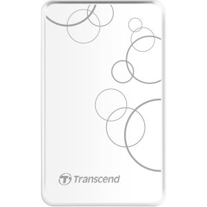 Portable HDD 1TB Transcend StoreJet 25A3 (White), USB 3.1 Gen1, 131x80x15mm, 182g /3 года/