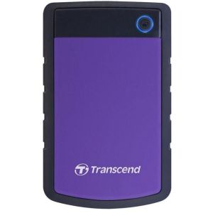 Portable HDD 2TB Transcend StoreJet 25H3 (Purple), Anti-shock protection, One-touch backup, USB 3.1 Gen1, 132x81x16mm, 191g /3 года/