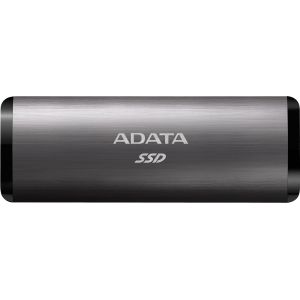 Твердотельный накопитель/ ADATA External SSD SE760, 256GB, Type-C, USB 3.2 Gen2, R/W 1000/800 MB/s, 122x44x14mm, Titan-Gray (3 года)