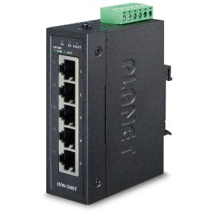 ISW-500T коммутатор для монтажа в DIN рейку/ IP30 Compact size 5-Port 10/100TX Fast Ethernet Switch (-40~75 degrees C)