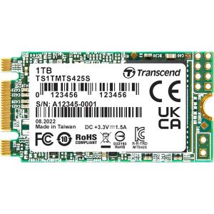 Твердотельный накопитель/ Transcend SSD 425S, 1000GB, M.2(22x42mm), SATA3, 3D TLC, R/W 550/500MB/s, IOPs 55 000/72 000, TBW 360, DWPD 0.3 (3 года)