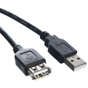 Кабель/ Кабель удлинительный Telecom USB2.0 <Am-->Af> 1,5 м черный <TUS6990-1.5M>
