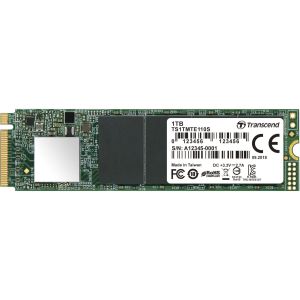 Твердотельный накопитель/ Transcend SSD MTE110S, 1024GB, M.2(22x80mm), NVMe, PCIe 3.0 x4, 3D TLC, R/W 1700/1400MB/s, IOPs 200 000/300 000, TBW 400, DWPD 0.2 (5 лет)