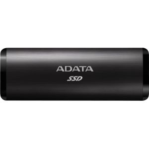 Твердотельный накопитель/ ADATA External SSD SE760, 256GB, Type-C, USB 3.2 Gen2, R/W 1000/800 MB/s, 122x44x14mm, Black (3 года)