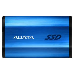 Твердотельный накопитель/ ADATA External SSD SE800, 512GB, Type-C, USB 3.2 Gen2, R/W 1000/1000 MB/s, IP68, 73x44x13mm, Blue (3 года)