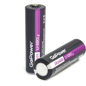 Батарейка GoPower 14505 PC1 Li-SOCl2 3.6V без выводов (1/10/500)