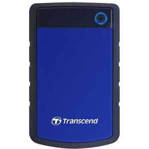 Portable HDD 1TB Transcend StoreJet 25H3 (Blue), Anti-shock protection, One-touch backup, USB 3.1 Gen1, 132x81x16mm, 191g /3 года/