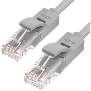 Greenconnect Патч-корд прямой 5.0m, UTP кат.5e, серый, позолоченные контакты, 24 AWG, литой, GCR-LNC03-5.0m, ethernet high speed 1 Гбит/с, RJ45, T568B