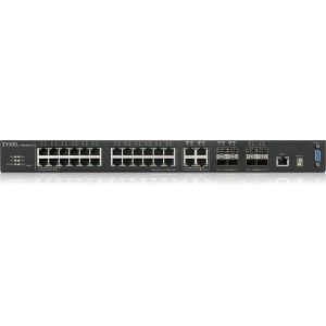 Коммутатор/ ZYXEL ZYXEL XGS4600-32 L3 Managed Switch, 28 port Gig and 4x 10G SFP+, stackable, dual PSU