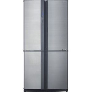 Холодильник Sharp/ 183x89.2x77.1 см, объем камер 394+211, No Frost, морозильная камера снизу, серебристый