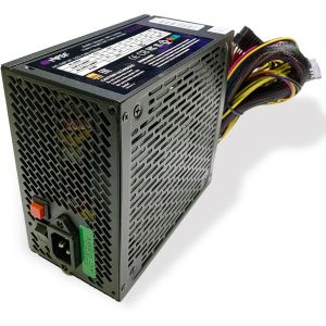 блок питания для ПК 550 Ватт/ PSU HIPER HPB-550RGB (ATX 2.31, 550W, ActivePFC, RGB 140mm fan, Black) 85+, BOX