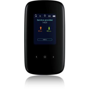 Маршрутизатор/ ZYXEL LTE2566-M634 Portable LTE Cat.6 Wi-Fi router (SIM card inserted), 802.11ac (2.4 and 5 GHz) up to 300 + 866 Mbps, support for LTE / 4G / 3G, color display, micro power USB, battery up to 10 hours