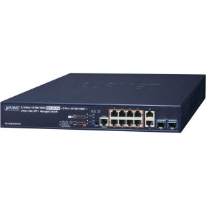 коммутатор/ L3 8-Port 10/100/1000T 75W 802.3bt PoE + 2-Port 10/100/1000T + 2-Port 10G SFP+ Managed Switch (240W PoE Budget, ERPS Ring, ONVIF, Cybersecurity features, Hardware Layer3 OSPFv2 and IPv4/IPv6 Static Routing)