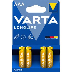Батарейка Varta LONGLIFE LR03 AAA BL4 Alkaline 1.5V (4103) (4/40/200) (4 шт.)