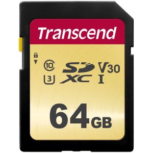 Карта памяти/ Transcend 64GB SDXC Class 10 UHS-I U3 V30 R95, W60MB/s