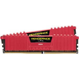 Память оперативная/ Corsair DDR4, 3200MHz 16GB 2x8GB Dimm, Unbuffered, 16-18-18-36, XMP 2.0, Vengeance LPX red, Black PCB, 1.35V, for SKL