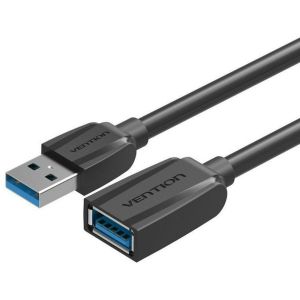 Кабель-удлинитель Vention USB 3.0 AM/AF - 1м Black Edition