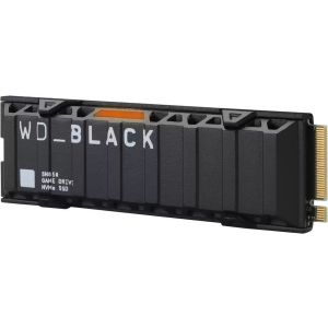 Твердотельный накопитель/ WD SSD Black SN850, 500GB, M.2(22x80mm), NVMe, PCIe 4.0 x4, 3D TLC, R/W 7000/4100MB/s, IOPs 810 000/680 000, DRAM buffer 512MB, TBW 300, DWPD 0.3, with RGB Heat Spreader (12 мес.)