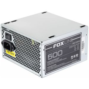 Блок питания 500Вт/ Power Supply Foxline, 500W, ATX, APFC, 120FAN, CPU 8(4+4)pin, MB 24pin, PCI-E 6+2pin, 1*PATA, 3*SATA, 80+