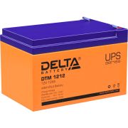 Батарея DELTA серия DTM, DTM 1212, напряжение 12В, емкость 12Ач (разряд 20 часов),  макс. ток разряда (5 сек.) 180А, макс. ток заряда 3.6А, свинцово-кислотная типа AGM, клеммы F2, ДxШxВ 151х98х95мм., вес 3.8кг., срок службы 6 лет./ Battery DELTA ser