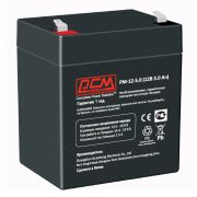 Батарея POWERCOM PM-12-5.0, напряжение 12В, емкость 5А*ч, макс. ток разряда 75А, макс. ток заряда 1.5А, свинцово-кислотная типа AGM, тип клемм T2(250)/T1(187), размеры (ДхШхВ) 90х70х101 мм., 1.6кг/ Battery POWERCOM PM-12-5.0, voltage 12V, capacity 5