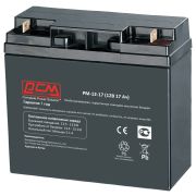 Батарея POWERCOM PM-12-17, напряжение 12В, емкость 17А*ч, макс. ток разряда 255А, макс. ток заряда 5.1А, свинцово-кислотная типа AGM, тип клемм T2(250)/T1(187), размеры (ДхШхВ) 181х76х167 мм, 5.4кг/ Battery POWERCOM PM-12-17, voltage 12V, capacity 1