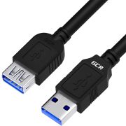 GCR Удлинитель 3.0m USB 3.0, AM/AF, черный, GCR-52702