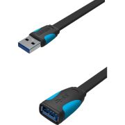 Кабель-удлинитель Vention USB 3.0 AM/AF - 3м плоский