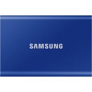 Внешние HDD и SSD/ Samsung External SSD T7, 2000GB, Type-C, USB 3.2 Gen2, R/W 1050/1000MB/s, 85x57x8mm, Indigo Blue (12 мес.)