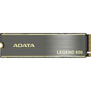Твердотельный накопитель/ ADATA SSD LEGEND 850, 1TB, M.2(22x80mm), NVMe 1.4, PCIe 4.0 x4, 3D NAND, R/W 5000/4500MB/s, IOPs 400 000/550 000, TBW 1000, DWPD 0.54, with Heat Sink (5 лет)