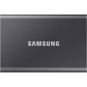 Внешние HDD и SSD/ Samsung External SSD T7, 1000GB, Type-C, USB 3.2 Gen2, R/W 1050/1000MB/s, 85x57x8mm, Titan Gray (12 мес.)