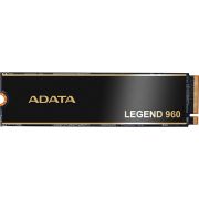 Твердотельный накопитель/ ADATA SSD LEGEND 960, 1000GB, M.2(22x80mm), NVMe 1.4, PCIe 4.0 x4, 3D NAND, R/W 7400/6000MB/s, IOPs 730 000/610 000, DRAM buffer 1000MB,  TBW 780, DWPD 0.43, with Heat Spreader (5 лет)