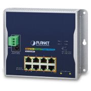 коммутатор/ PLANET WGS-5225-8P2S IP30, IPv6/IPv4, L2+ 8-Port 10/100/1000T 802.3at PoE + 2-Port 1G/2.5G SFP Wall-mount Managed Switch (-40~75 degrees C, dual power input on 48-56VDC terminal block and power jack, ERPS Ring, 1588, Modbus TCP, ONVIF, S