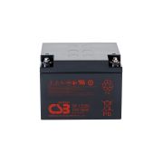 Батарея CSB серия GP, GP12260, напряжение 12В, емкость 26Ач (разряд 20 часов), макс. ток разряда (5 сек.) 350А, ток короткого замыкания 650А, макс. ток заряда 7.8A, свинцово-кислотная типа AGM, клеммы В1, под гайку и болт М5, ДxШxВ 166x175x125мм., в