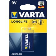 Батарейка Varta LONGLIFE Крона 6LR61 BL1 Alkaline 9V (4122) (1/10/50) (1 шт.)