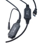Кабель-адаптер/ Кабель-адаптер USB3.0-repeater, удлинительный активный <Am-->Af> 10м VCOM <CU827>
